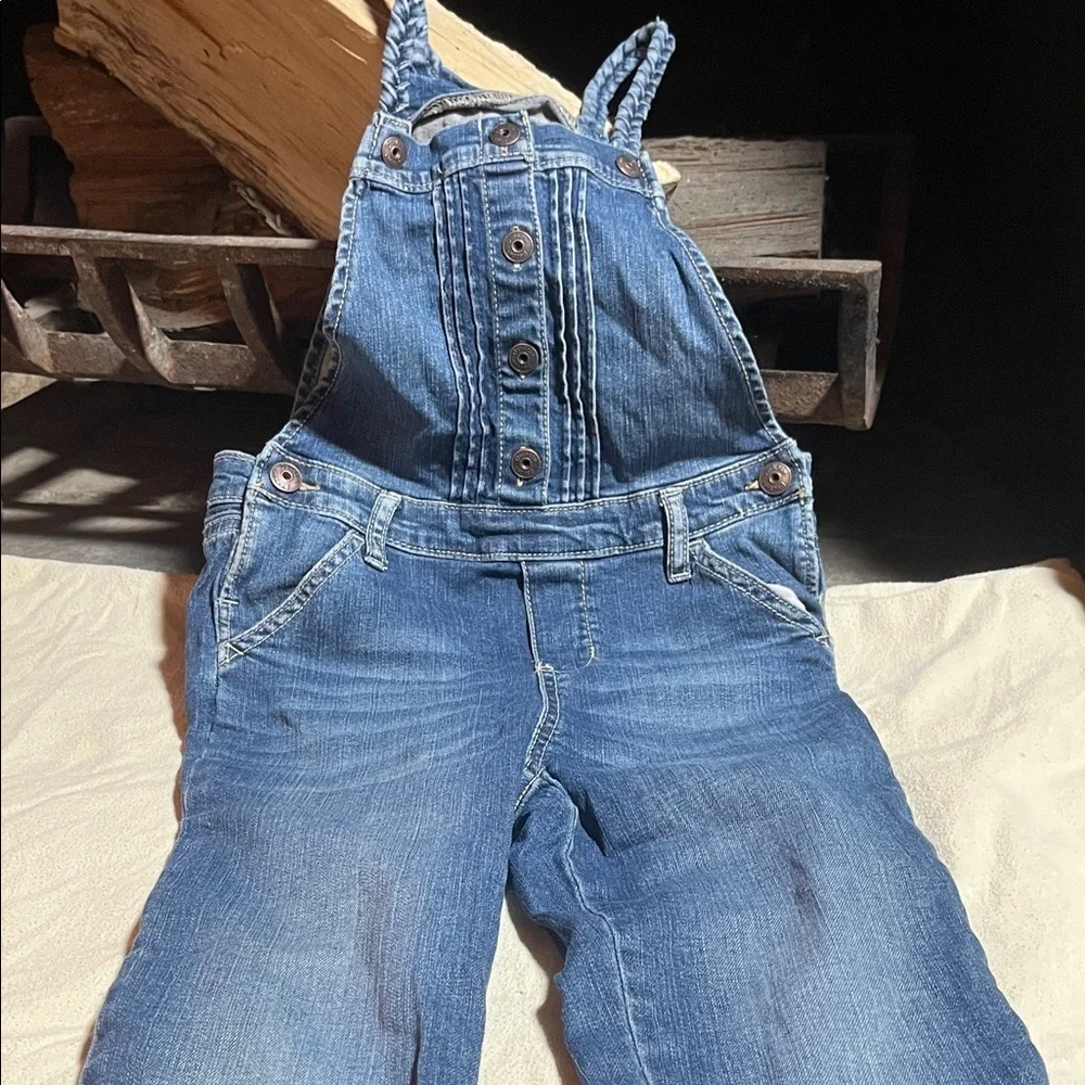 OshKosh B'gosh Blue and White Kids Overalls